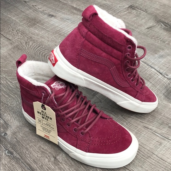 red suede vans high tops